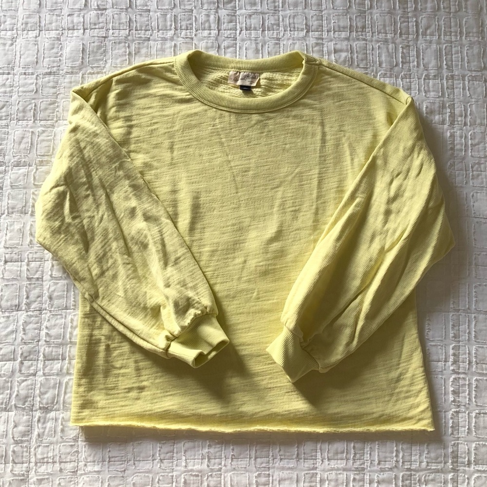 Universal Thread Lemon Yellow Balloon Sleeved Sweatshirt